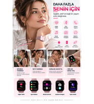 Akıllı Saat Sağlık Takibi Spor Modu Arama ve Müzik Kontrolü