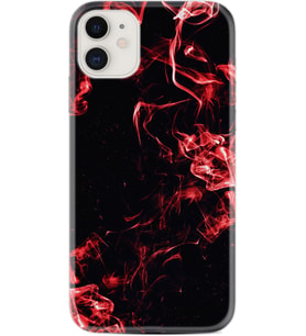 Apple iPhone 11 12 13 Mini Kılıf Desemli Silikon Red Smoke 1745