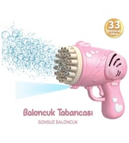 Gepettoys 33 Kanal Işıklı Pilli Baloncuk Tabancası SR838-1A Pembe