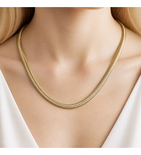 STİL İNCİSİ/XUPING JEWELRY YILAN MODEL KOLYE (Altın Rengi)