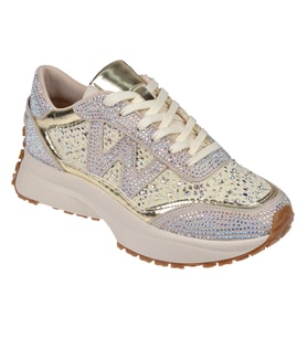 Sms Taş Detaylı Dantelli Kadın Spor Ayakkabı Sneaker SMS-83125 BEJ TAŞLI