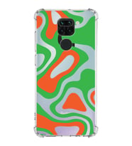 Xiaomi Redmi Note 9 Köşe Korumalı Antişok Kapak Renkli Desen Tasarımlı Şeffaf Silikon Kılıf