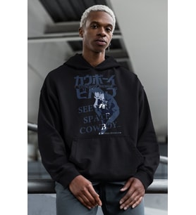 Cowboy Bebop Space Cowboy Baskılı Unisex Oversize Anime Karakter Hoodie