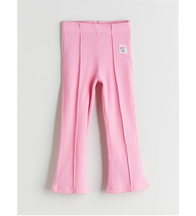 LCW Kids Pembe Beli Lastikli İspanyol Paça Kız Çocuk Tayt