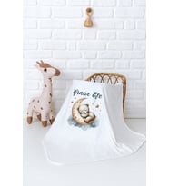 Pia Baby Premium %100 Pamuk Çift Kat Penye Bebek Battaniyesi 80x80 cm 5039-11 (Krem)