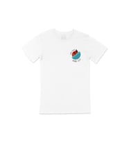 More Beach Worry Less Cep Logo Tasarımlı Beyaz Tişört