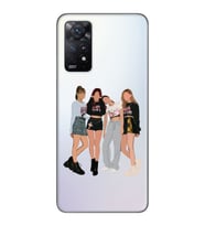 Redmi Note 12 Pro 4G Uyumlu Blackpink Tasarımlı Şeffaf Telefon Kılıfı