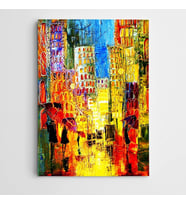Şemsiyeler Modern Sanat  Kanvas Tablo