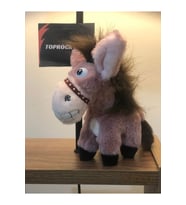 Sevimli Eşek Peluş Oyuncak Gülen Şaşkın Hediyelik Oyuncak Anahtarlık Uyku Arkadaşı 15 cm (Çok Renkli)