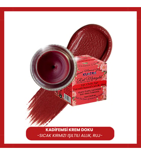 KUATRA Red Marigold Doğal Kırmızı Balm 7 ml Ruj Allık Göz Farı