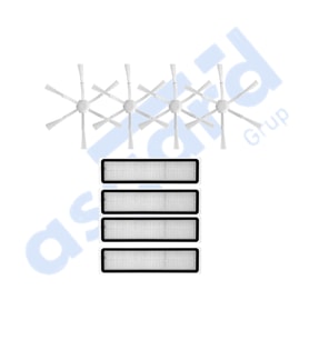Dreame D9,D9 Max,L10 Pro,D9 Pro Uyumlu 4 Yan Fırça 4 Filtre PKT-iasgf0000158