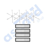 Dreame D9,D9 Max,L10 Pro,D9 Pro Uyumlu 4 Yan Fırça 4 Filtre PKT-iasgf0000158