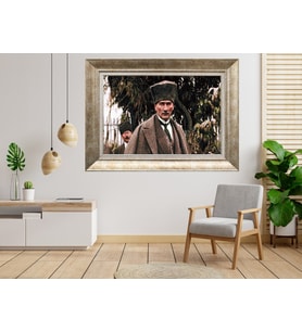 Gümüş Çerçeveli Atatürk Tablo a595