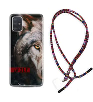 Samsung a71 A72 A73 A7 A9 2018 C7 C9 Kılıf Boyun Asklı Rasta Silikon Wolf Eyes 1758