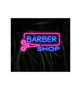 BARBER SHOP Yazılı ve Şekilli Neon Tabela