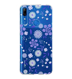 Huawei P Smart Z Uyumlu Kapak Flowers Tasarımlı Şeffaf Silikon Kılıf