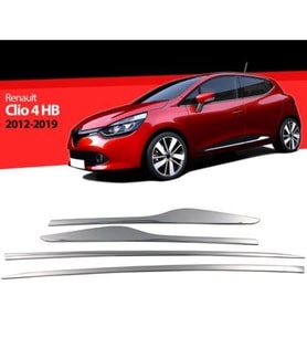 Renault Clio Uyumlu 4 Yan Kapı Çıtası 2012-2018 Paslanmaz Çelik Parça