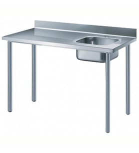 Electrolux Professional Özel Şef Çalışma Tezgahı, Sırtlı, 1 Evye (sağda) - 1400 Mm TL1410DXEN