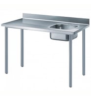 Electrolux Professional Özel Şef Çalışma Tezgahı, Sırtlı, 1 Evye (sağda) - 1400 Mm TL1410DXEN