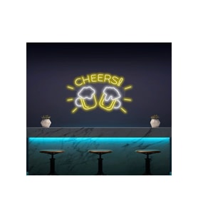 CHEERS! Yazılı ve Şekilli Neon Tabela