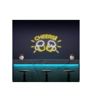 CHEERS! Yazılı ve Şekilli Neon Tabela