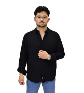 Erkek Spor Silim Fit Uzun Kol Gömlek G5005 BGL-ST04494 (Siyah)
