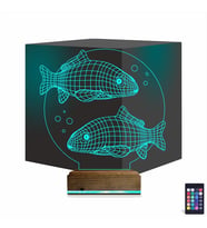 Luvivia Balık Fanus 3D Lamba - Masa Gece Lambası