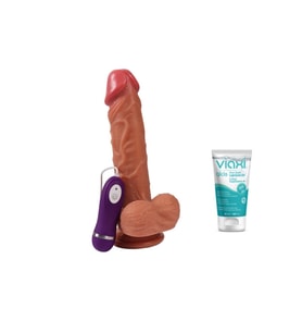 Titreşimli Yumuşak Realistik Dildo 21 cm ve jel