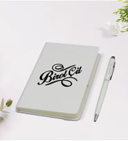 BK Gift Kişiye Özel İsimli 9x14cm Beyaz Defter ve Kalem Hediye Seti - Model 5