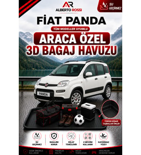 Fiat Panda Grande 2025 - 2026 Araca Özel 3D Bagaj Havuzu