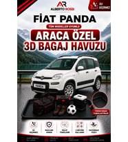 Fiat Panda Grande 2025 - 2026 Araca Özel 3D Bagaj Havuzu