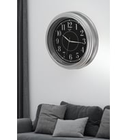 Gri Kasa Gri Çerçeve Duvar Saati 45 cm