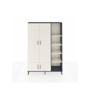 Arges Gardrop 6 Raflı 4 Kapaklı Tek Askılı 132x30x195 Antrasit-Aytaşı