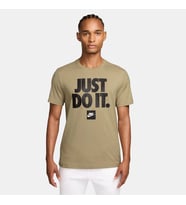 Sportswear Fran JDI Verbiage Erkek Kahverengi Günlük Stil Tişört
