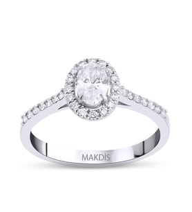0.60 Karat Oval Pırlanta Yüzük