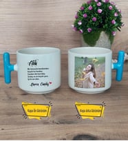 Ablaya Hediye Kupa Bardak Fotoğraflı T Mavi Kulplu Ablaya Doğum Günü Hediyesi