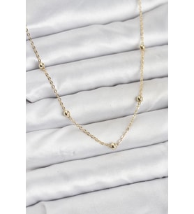 CM Gold Renk Top Zincirli Kadın Kolye - TJ-BKO10915
