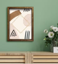 BK Gift Otel Odası Konseptli Doğal Masif Ahşap Çerçeveli Tablo 30x40cm-28
