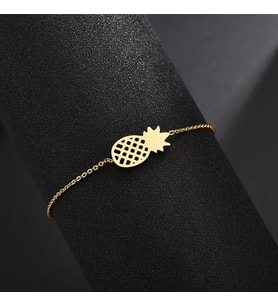 Has Altın Kaplama  Ananas Gümüş Bileklik 925K