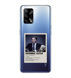 Oppo A74 Uyumlu Hannibal Lecter Minimalist Poster Desenli Şeffaf Telefon Kılıfı