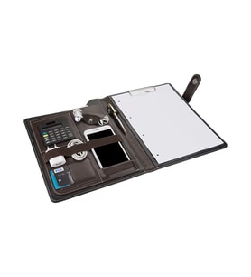 2K 6001 Kahverenk Sekreterlik A4 Suni Deri Telefon Kılıflı