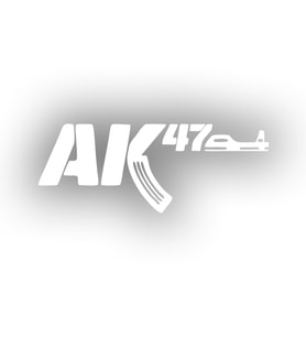 ak47 sticker17x17 Cm Beyaz