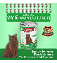 Somonlu Kısırlaştırılmış Yaş Kedi Maması 400 g - 24 Adet