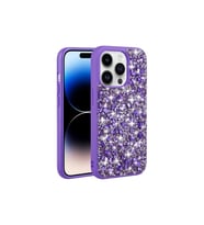 Apple iPhone 14 Pro Max Uyumlu Kılıf Parlak Taşlı Tasarım Zore Linea Kapak