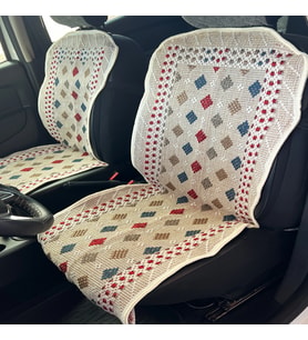 Oto Kılıf Kilim Ön ve Arka Koltuk 3lü Set Terletmez Beyaz