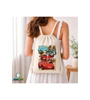 Cars Mcqueen Büzgülü Keten Çanta C061