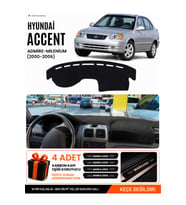 e-biz HYUNDAİ ACCENT ADMİRE-MİLENİUM (2000-2006) Uyumlu Torpido Örtüsü, Torpido Kılıfı - Siyah - HU009