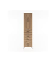 Hyperion Dolap 3 Raflı 5 Çekmeceli 4 Kapaklı 60x44x243 Çam-Çam