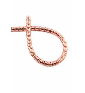 Hematit Doğal Taş Parlak Roz Rondela Kesim 6x1mm Dizi [AA]