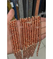 Hematit Taşı Rondela Kesim Parlak Roz 6x1mm Doğal Taş Dizi